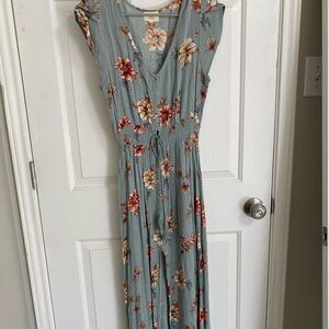Love Floral Maxi Dress in Blue with Flowers